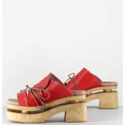 Hot GARRICE LAB Original 70s platform sandals cuir - PRIVA24 SUAVE CHERRY ROUGE