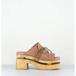 Best GARRICE LAB Original 70s platform sandals cuir taupe - PRIVA24 SUAVE SAND BEIGE