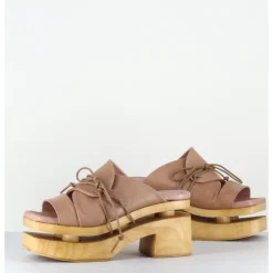 Best GARRICE LAB Original 70s platform sandals cuir taupe - PRIVA24 SUAVE SAND BEIGE