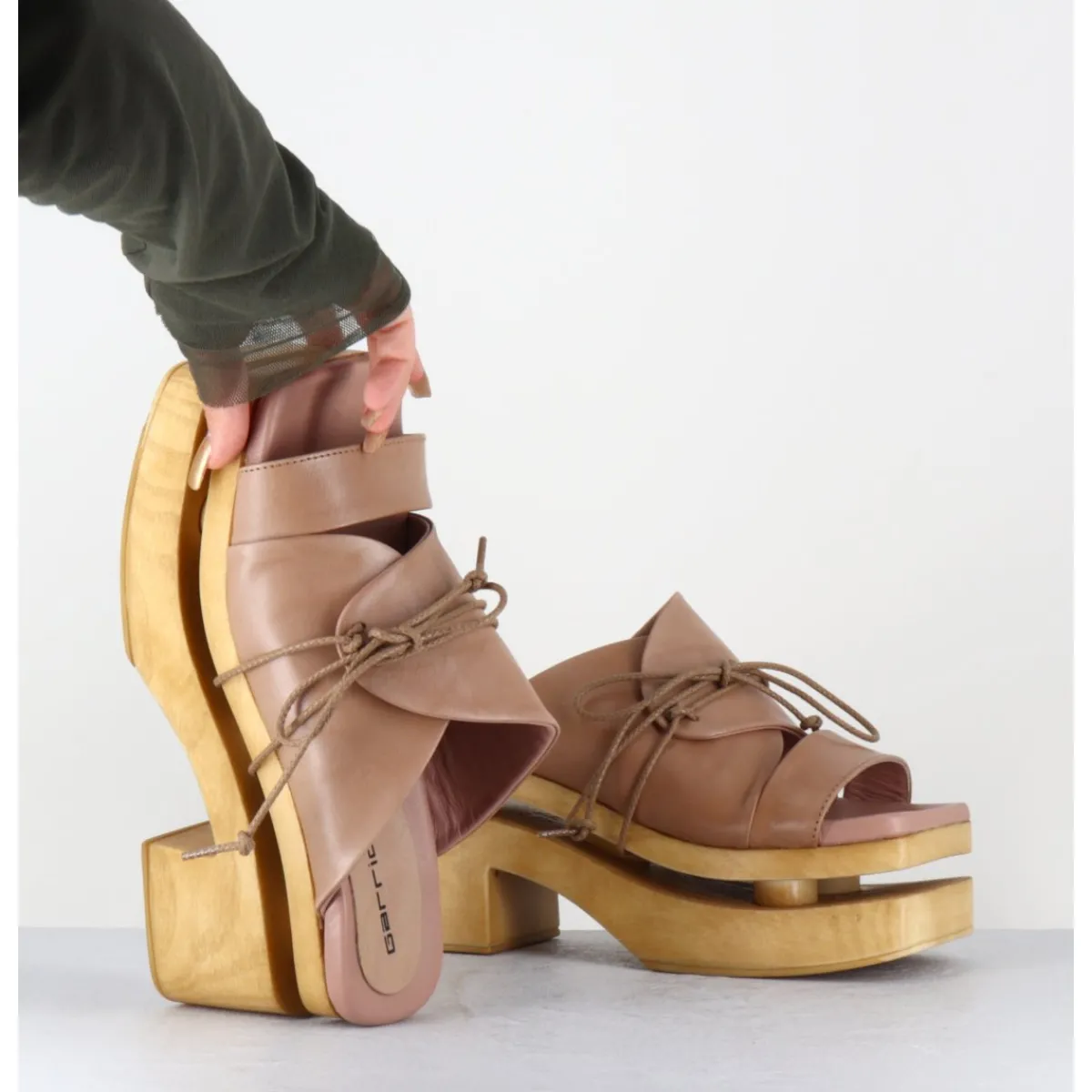 Best GARRICE LAB Original 70s platform sandals cuir taupe - PRIVA24 SUAVE SAND BEIGE