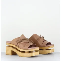 Best GARRICE LAB Original 70s platform sandals cuir taupe - PRIVA24 SUAVE SAND BEIGE