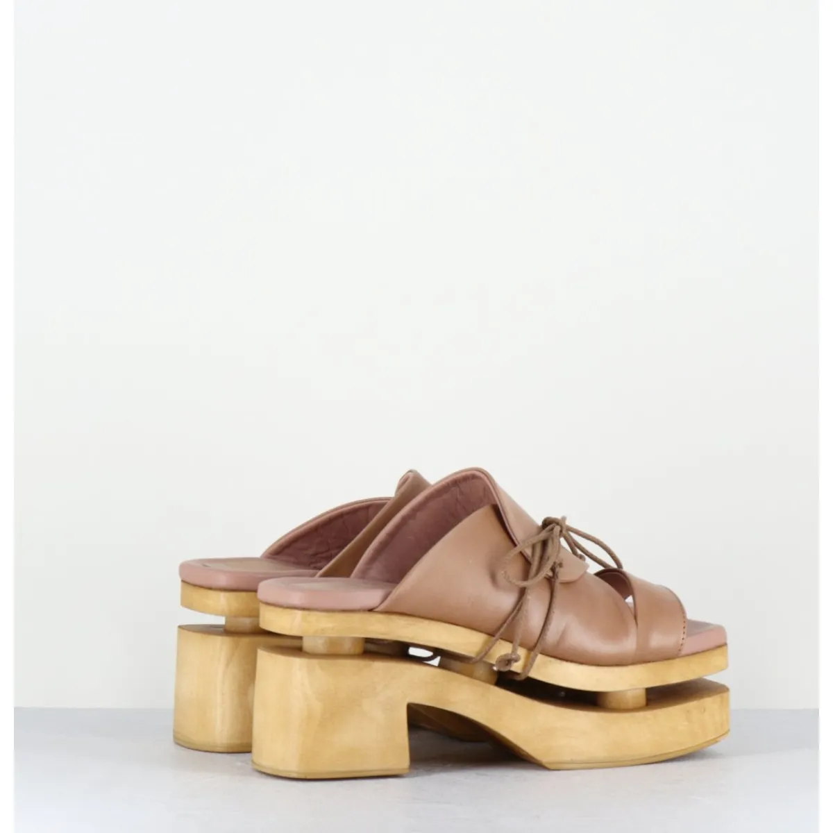 Best GARRICE LAB Original 70s platform sandals cuir taupe - PRIVA24 SUAVE SAND BEIGE