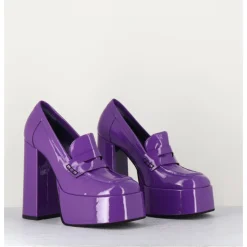 Hot GARRICE LAB Purple patent platform loafers - BARSI VIOLET