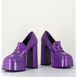 Hot GARRICE LAB Purple patent platform loafers - BARSI VIOLET
