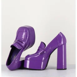 Hot GARRICE LAB Purple patent platform loafers - BARSI VIOLET