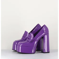 Hot GARRICE LAB Purple patent platform loafers - BARSI VIOLET
