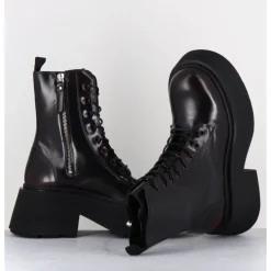 Hot VIC MATIE Rangers à lacets en cuir x fumé - 1D7700D APOLLO X BORDEAU