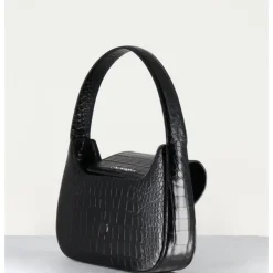 Online SIMON MILLER RETRO BAG BLACK - CROCO NOIR