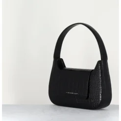 Online SIMON MILLER RETRO BAG BLACK - CROCO NOIR