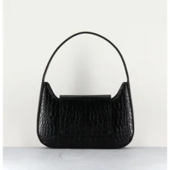 Online SIMON MILLER RETRO BAG BLACK - CROCO NOIR