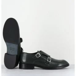 Online OA NON FASHION Richelieu doubles boucles en cuir glacé - YUMA ABRA VERDE VERT