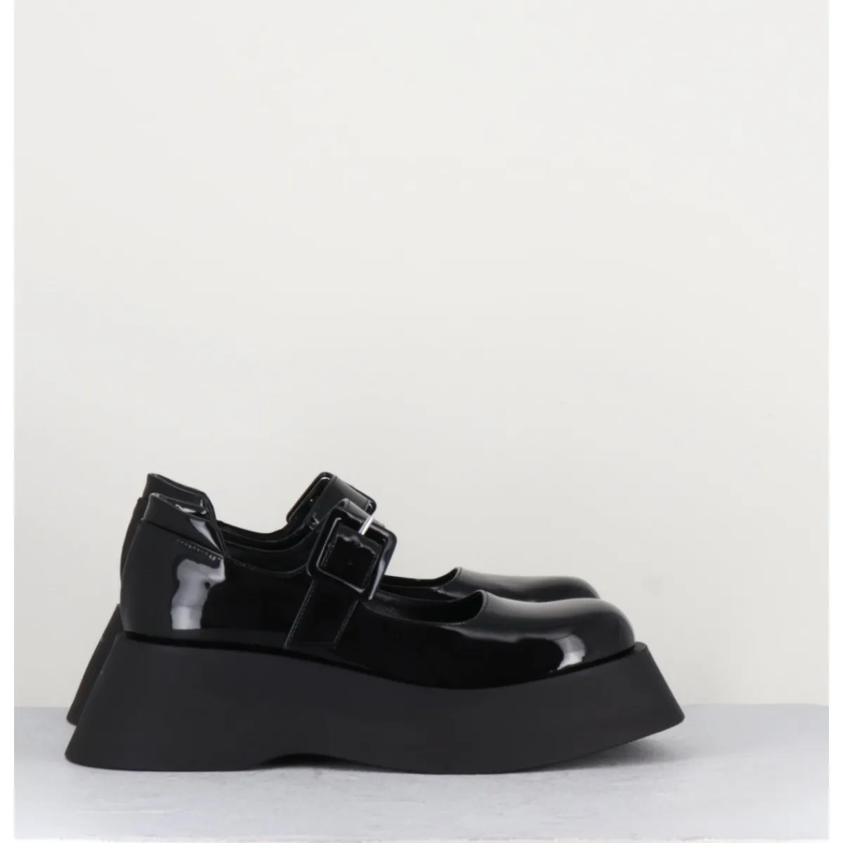 GARRICE LAB 90s babies à plateforme en cuir vernis - CORA VERNICE NERO NOIR