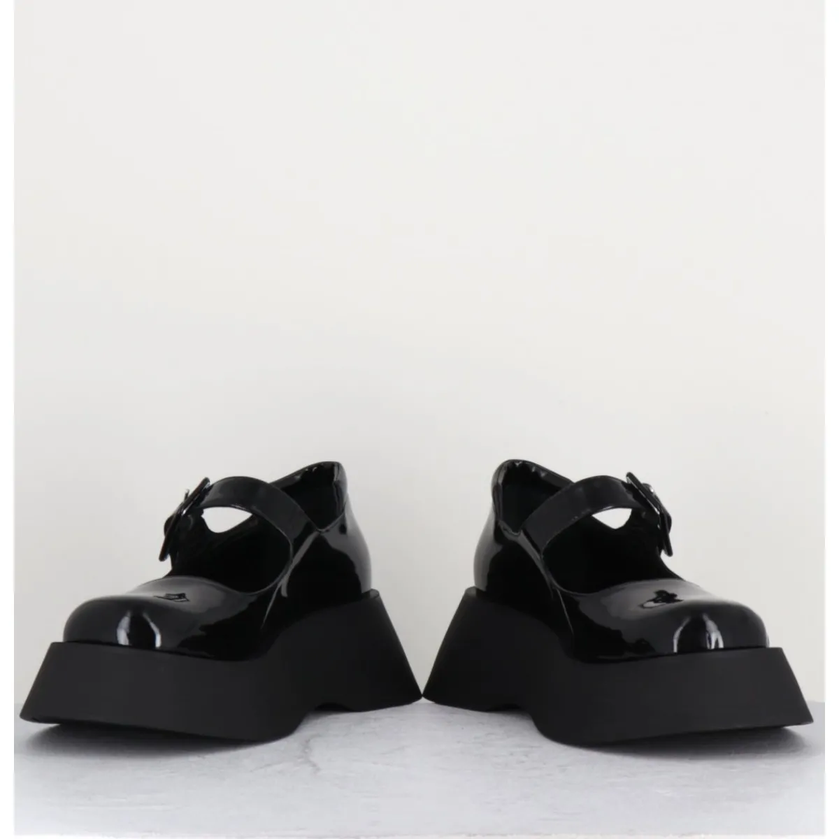 GARRICE LAB 90s babies à plateforme en cuir vernis - CORA VERNICE NERO NOIR