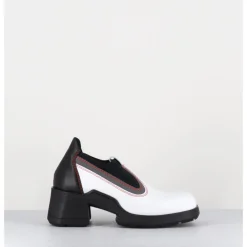 Outlet E8 BY MIISTA 90s futuristic shoes cuir & lycra - KUDA WHITE BOOTS BLANC