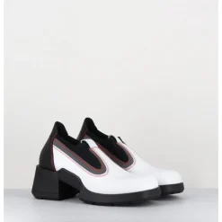 Outlet E8 BY MIISTA 90s futuristic shoes cuir & lycra - KUDA WHITE BOOTS BLANC