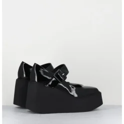 Best GARRICE LAB 90s Mary-Jane compensées en cuir vernis - YERI VERNICE NERO NOIR