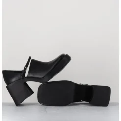 New JUSTINE CLENQUET 90s Mary-Jane cuir souple - KIM BLACK NOIR