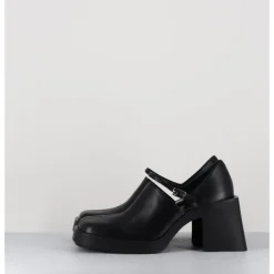 New JUSTINE CLENQUET 90s Mary-Jane cuir souple - KIM BLACK NOIR