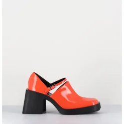 Clearance JUSTINE CLENQUET 90s Mary-Jane en cuir vernis - KIM PATENT ORANGE