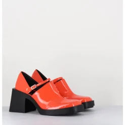 Clearance JUSTINE CLENQUET 90s Mary-Jane en cuir vernis - KIM PATENT ORANGE