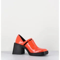 Clearance JUSTINE CLENQUET 90s Mary-Jane en cuir vernis - KIM PATENT ORANGE