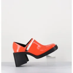 Clearance JUSTINE CLENQUET 90s Mary-Jane en cuir vernis - KIM PATENT ORANGE