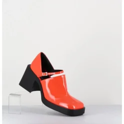 Clearance JUSTINE CLENQUET 90s Mary-Jane en cuir vernis - KIM PATENT ORANGE