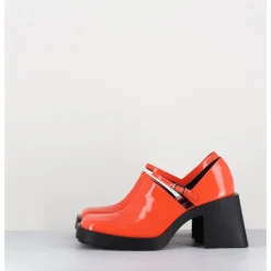 Clearance JUSTINE CLENQUET 90s Mary-Jane en cuir vernis - KIM PATENT ORANGE