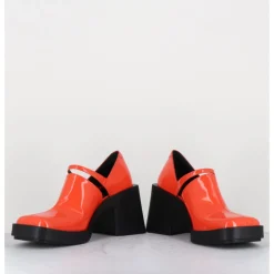 Clearance JUSTINE CLENQUET 90s Mary-Jane en cuir vernis - KIM PATENT ORANGE