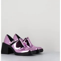 Best JUSTINE CLENQUET 90s Mary-Jane miroir - KIM METALLIC PINK ROSE