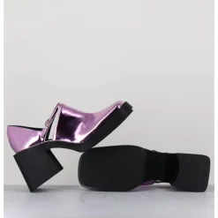 Best JUSTINE CLENQUET 90s Mary-Jane miroir - KIM METALLIC PINK ROSE