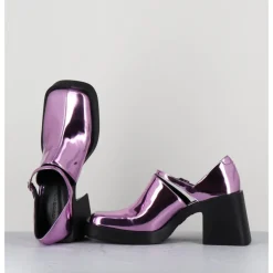 Best JUSTINE CLENQUET 90s Mary-Jane miroir - KIM METALLIC PINK ROSE