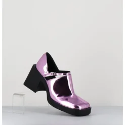 Best JUSTINE CLENQUET 90s Mary-Jane miroir - KIM METALLIC PINK ROSE