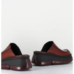 Online E8 BY MIISTA Sabots compensées 90s cuir & bubble rubber - BRIETTA BROWN MULES MARRON