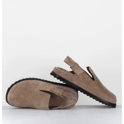 Best OFFICINE CREATIVE Sabots épuré daim & bride arrière - PELAGIE008 FLINT TAUPE