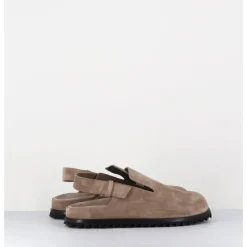 Best OFFICINE CREATIVE Sabots épuré daim & bride arrière - PELAGIE008 FLINT TAUPE