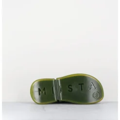 Outlet E8 BY MIISTA Sabots 90s compensées cuir & bubble rubber jaune - BRIETTA BLACK MULE NOIR