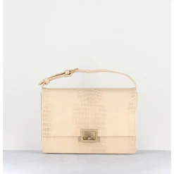 Clearance GARRICE LAB Sac en cuir imprimé croco crème - M93 COCCO ROSA