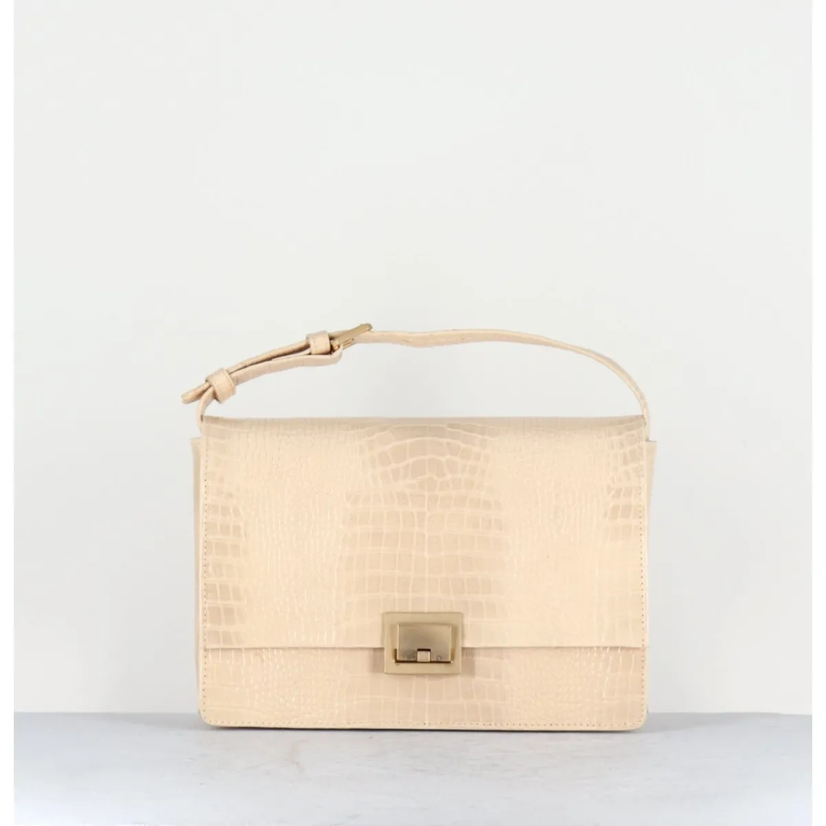 Clearance GARRICE LAB Sac en cuir imprimé croco crème - M93 COCCO ROSA