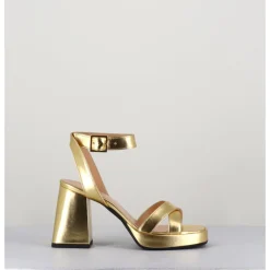 Outlet GARRICE LAB Sandales à plateforme cuir métallisé doré - SUNNY LAMINATO ORO DORE