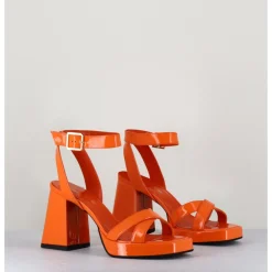 New GARRICE LAB Sandales à plateforme cuir vernis - SUNNY VERNICE ARANCIO ORANGE