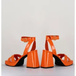 New GARRICE LAB Sandales à plateforme cuir vernis - SUNNY VERNICE ARANCIO ORANGE