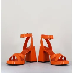 New GARRICE LAB Sandales à plateforme cuir vernis - SUNNY VERNICE ARANCIO ORANGE