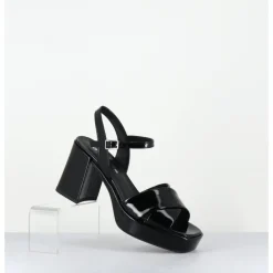Online GARRICE LAB Sandales à plateforme en cuir vernis - FEDA24 VERNICE NERO NOIR
