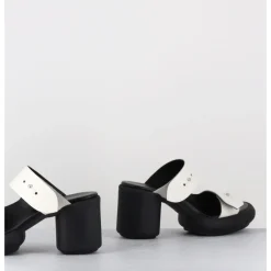 Online GARRICE LAB Sandales en cuir à plateforme talon graphique - ALIANO CORONA BIANCO BLANC