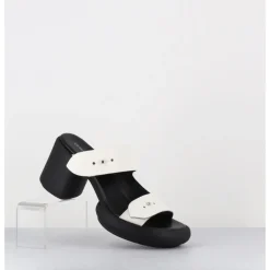 Online GARRICE LAB Sandales en cuir à plateforme talon graphique - ALIANO CORONA BIANCO BLANC