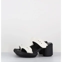 Online GARRICE LAB Sandales en cuir à plateforme talon graphique - ALIANO CORONA BIANCO BLANC