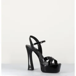 New GARRICE LAB Sandales en cuir vernis à talon haut - MIRA NERO NOIR