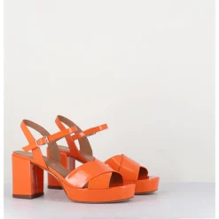 Best GARRICE LAB Sandales en cuir vernis - JULIA23 ARANCIO ORANGE