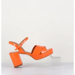 Best GARRICE LAB Sandales en cuir vernis - JULIA23 ARANCIO ORANGE
